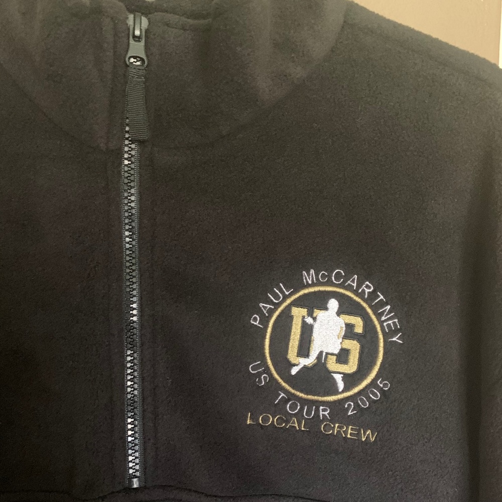 Paul McCartney Official 2005 US Tour 1/4 Zip  Sweatshirt. Mens Large